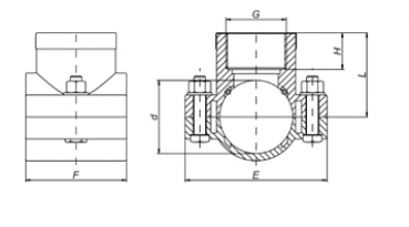 Preview: PP 75 x ½" Anbohrschelle mit Verstärkung IG